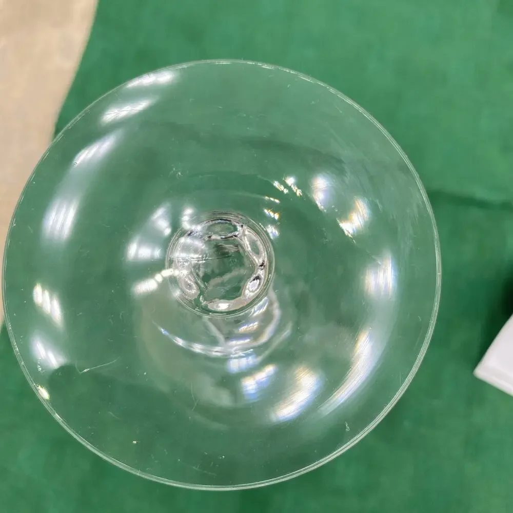 Stuart Minuet Cut Crystal Hand Blown Water Goblet Vertical Lines On Stem 6.5” T